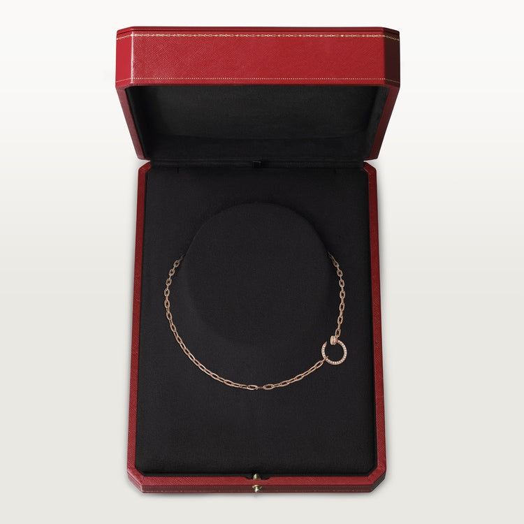 18K Rose Gold Diamonds Cartier Juste un Clou Necklace