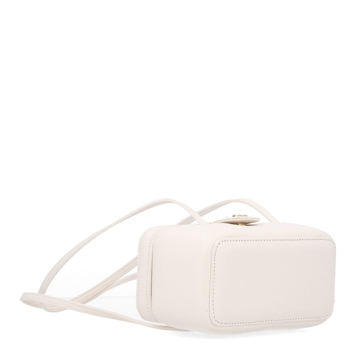 Chanel Shiny Caviar Preppy Coco Long Vanity With Strap White