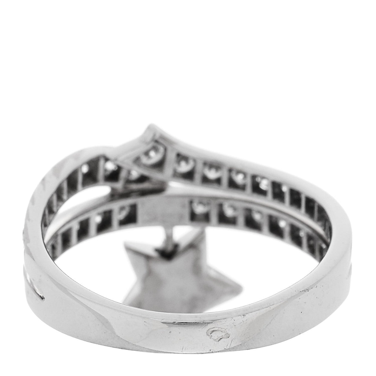 Chanel 18K White Gold Diamond Étoile Filante Ring 55 7.25