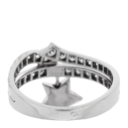 Chanel 18K White Gold Diamond Étoile Filante Ring 55 7.25