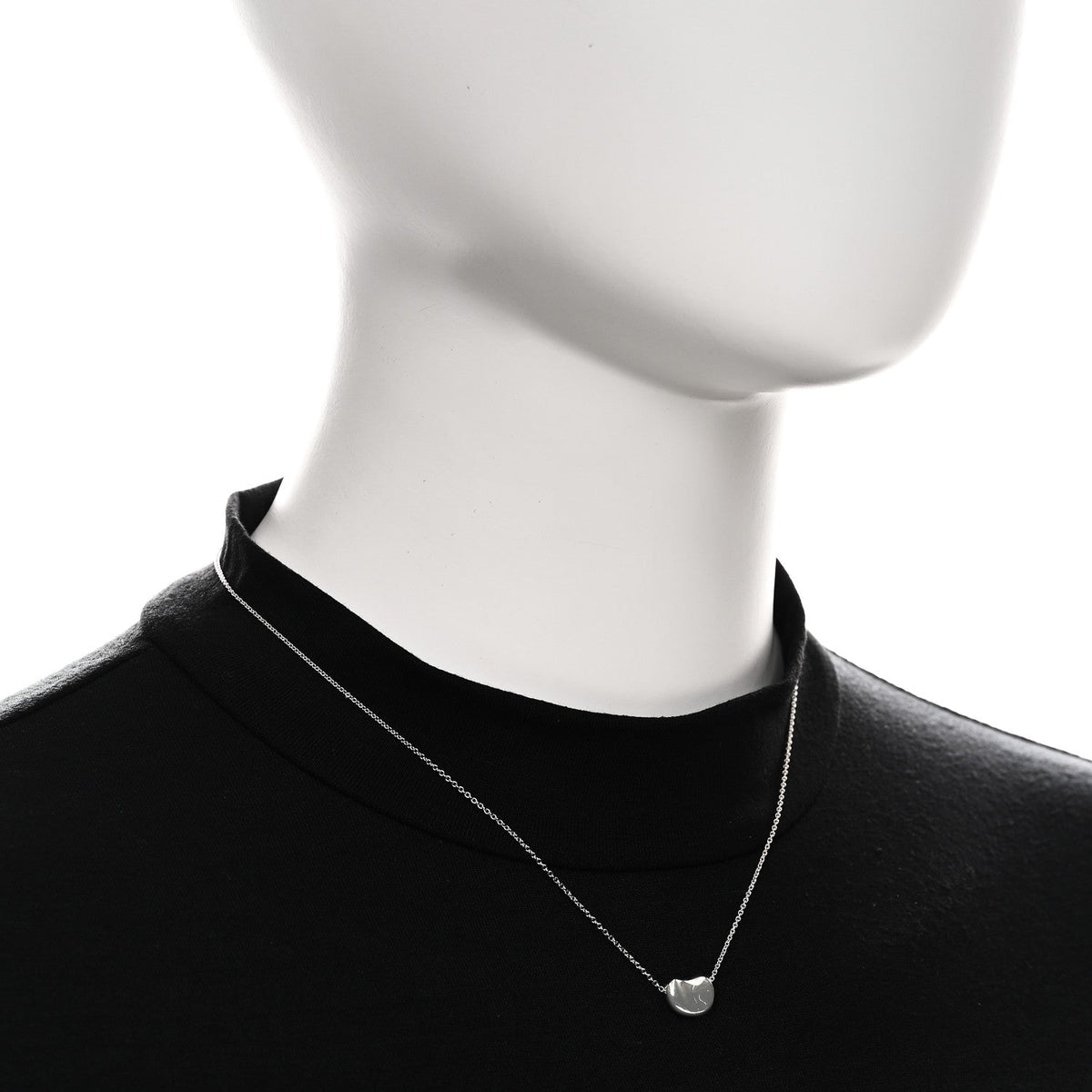 Tiffany Sterling Silver 11mm Elsa Peretti Bean Pendant Necklace