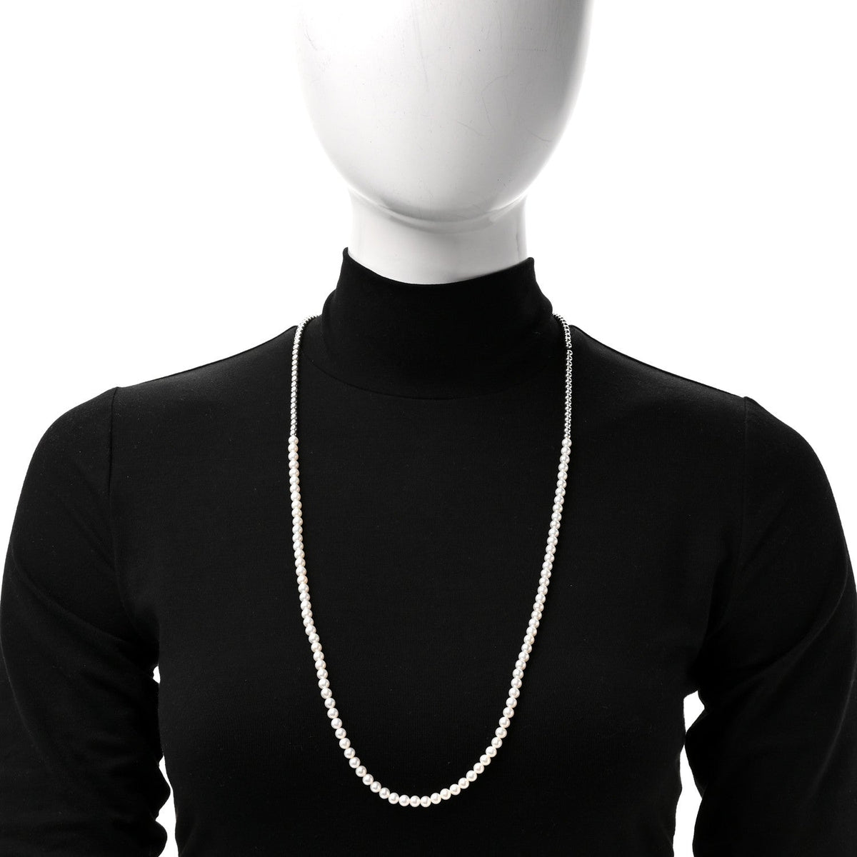 Tiffany Sterling Silver Diamond Cultured Pearl Return to Tiffany Wrap Necklace