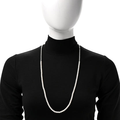 Tiffany Sterling Silver Diamond Cultured Pearl Return to Tiffany Wrap Necklace