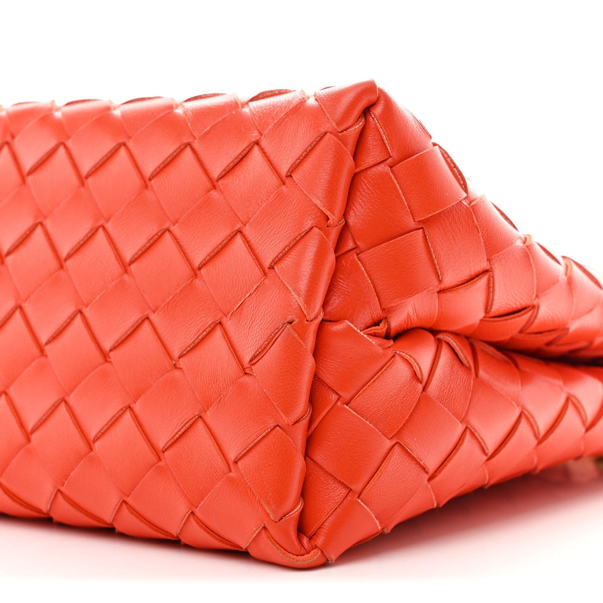 Bottega Veneta Nappa Intrecciato Small Andiamo Chain Bag Orange