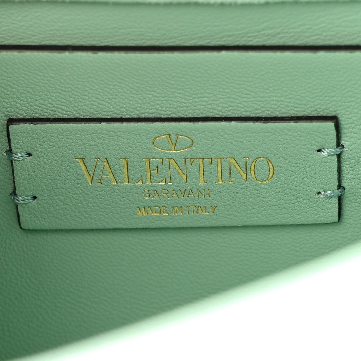 Valentino Garavani Crystal Suede Small Roman Stud Shoulder Bag Green