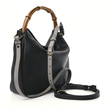 Gucci Textured Calfskin Medium Diana Shoulder Bag Black