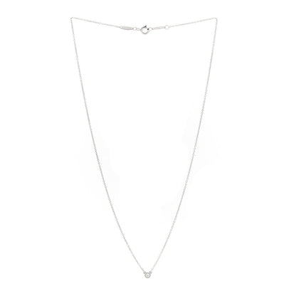 Tiffany Sterling Silver Diamond 0.10ct Elsa Peretti Diamonds by the Yard Pendant Necklace