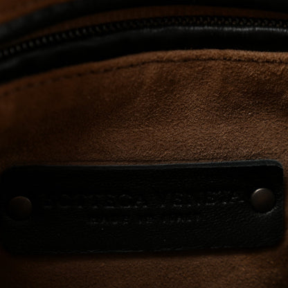 Bottega Veneta Nappa Intrecciato Nodini Crossbody Bag Black