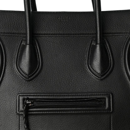Celine Supple Calfskin Medium Phantom Luggage Black