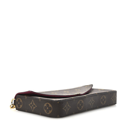 Louis Vuitton Monogram Pochette Felicie Chain Wallet Fuchsia