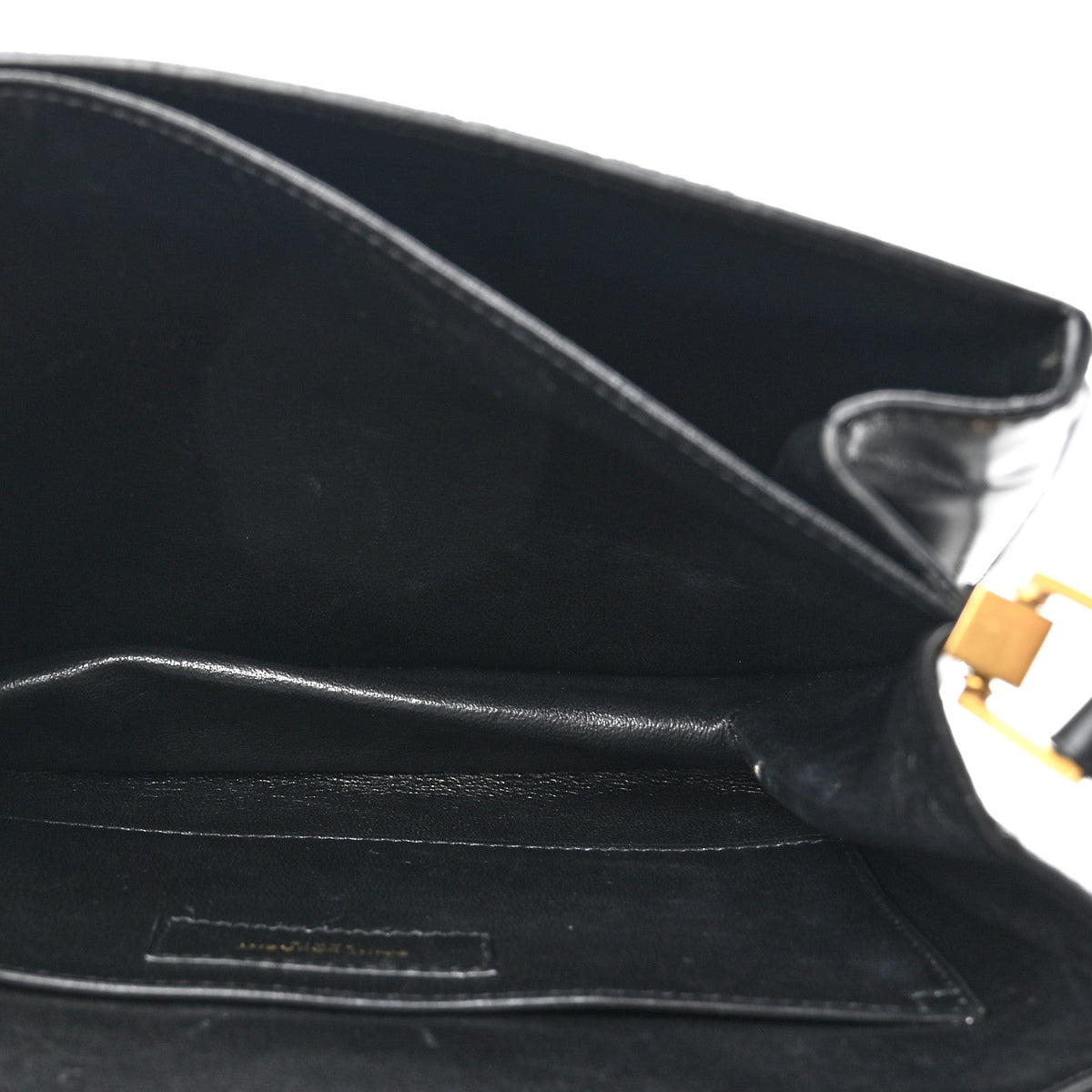 Saint Laurent Suede Le Monogramme Satchel Black