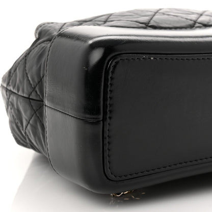 Chanel Aged Calfskin Quilted Small Gabrielle Backpack Black