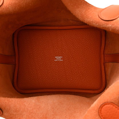 Hermes Taurillon Clemence Picotin Lock 18 PM Orange
