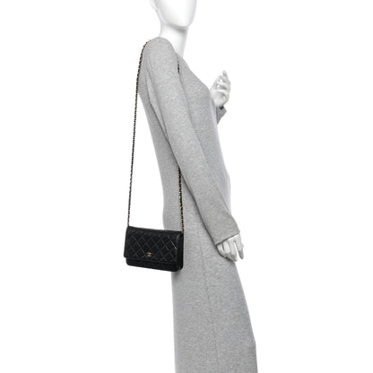 Chanel Caviar Quilted Wallet on Chain WOC Black