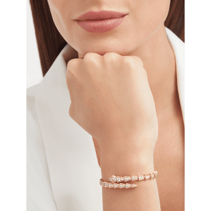 18K Gold Diamonds BVLGARI Serpenti Viper Bracelet