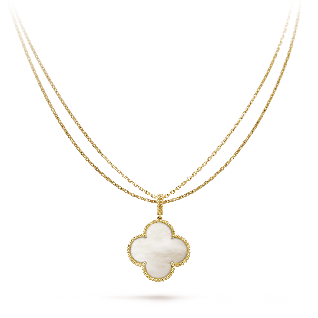18K Yellow Gold Mother of Pearl Magic Alhambra Long Necklace