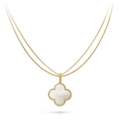 18K Yellow Gold Mother of Pearl Magic Alhambra Long Necklace