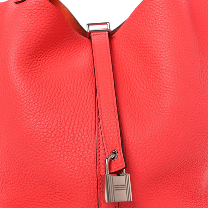 Hermes Taurillon Clemence Picotin Lock 22 MM Rose Jaipur