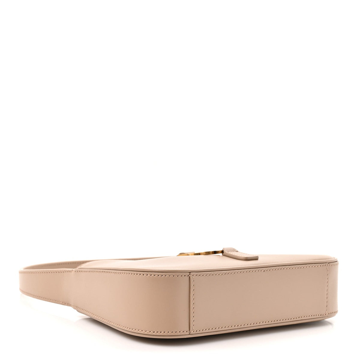 Saint Laurent Vegetable Calfskin Mini Le 5 À 7 Hobo Dark Beige