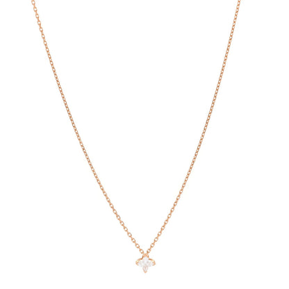 Louis Vuitton 18K Pink Gold Diamond 0.38ct LV Monogram Star Cut Pendant Necklace