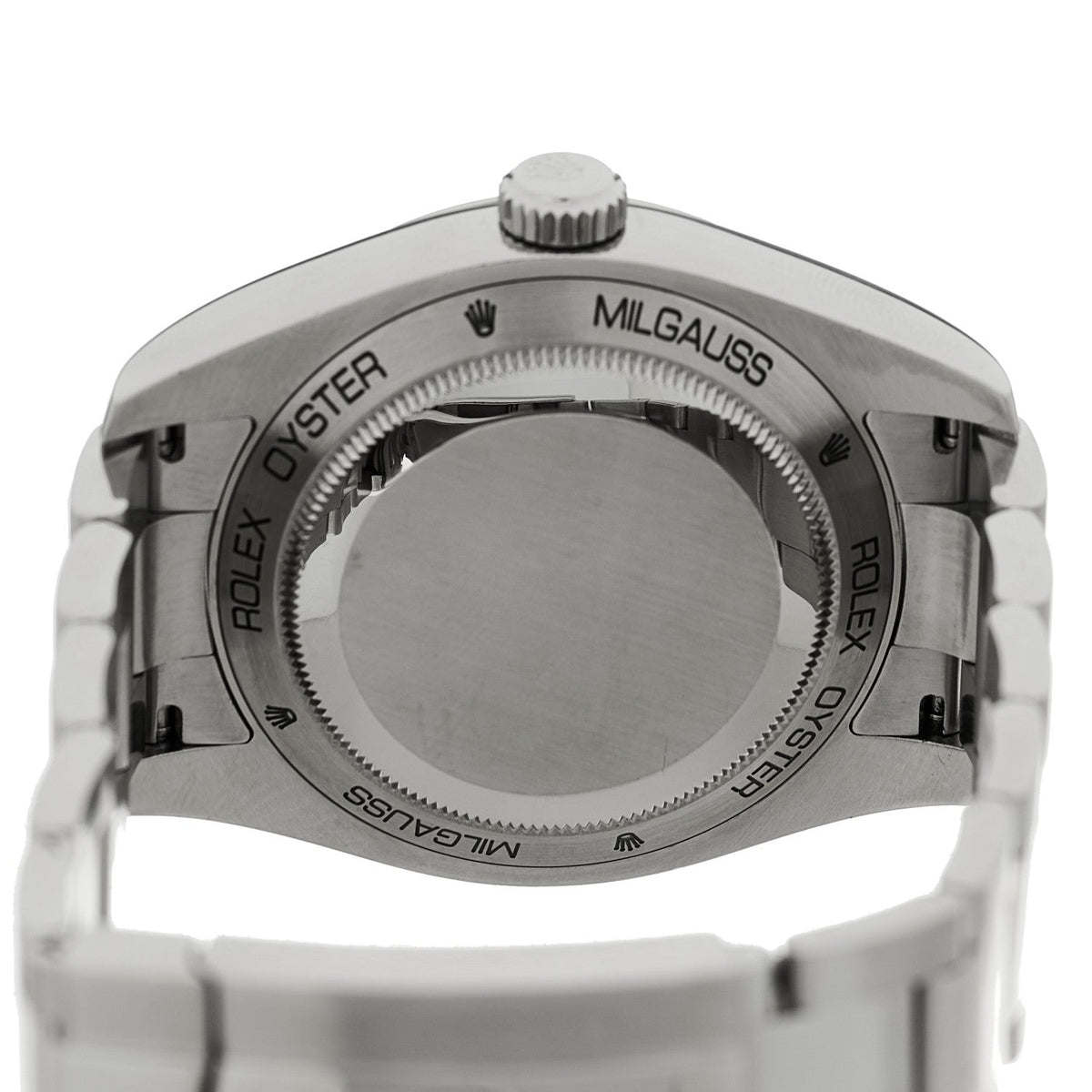 Rolex Stainless Steel 40mm Oyster Perpetual Milgauss Watch White 116400