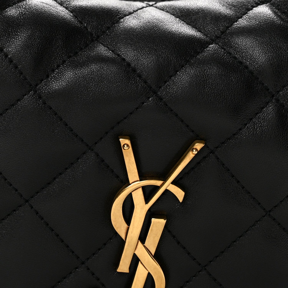 Saint Laurent Lambskin Quilted Icarino Bag Black