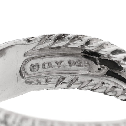 David Yurman Sterling Silver Diamond 7mm Crossover Ring 50 5.5