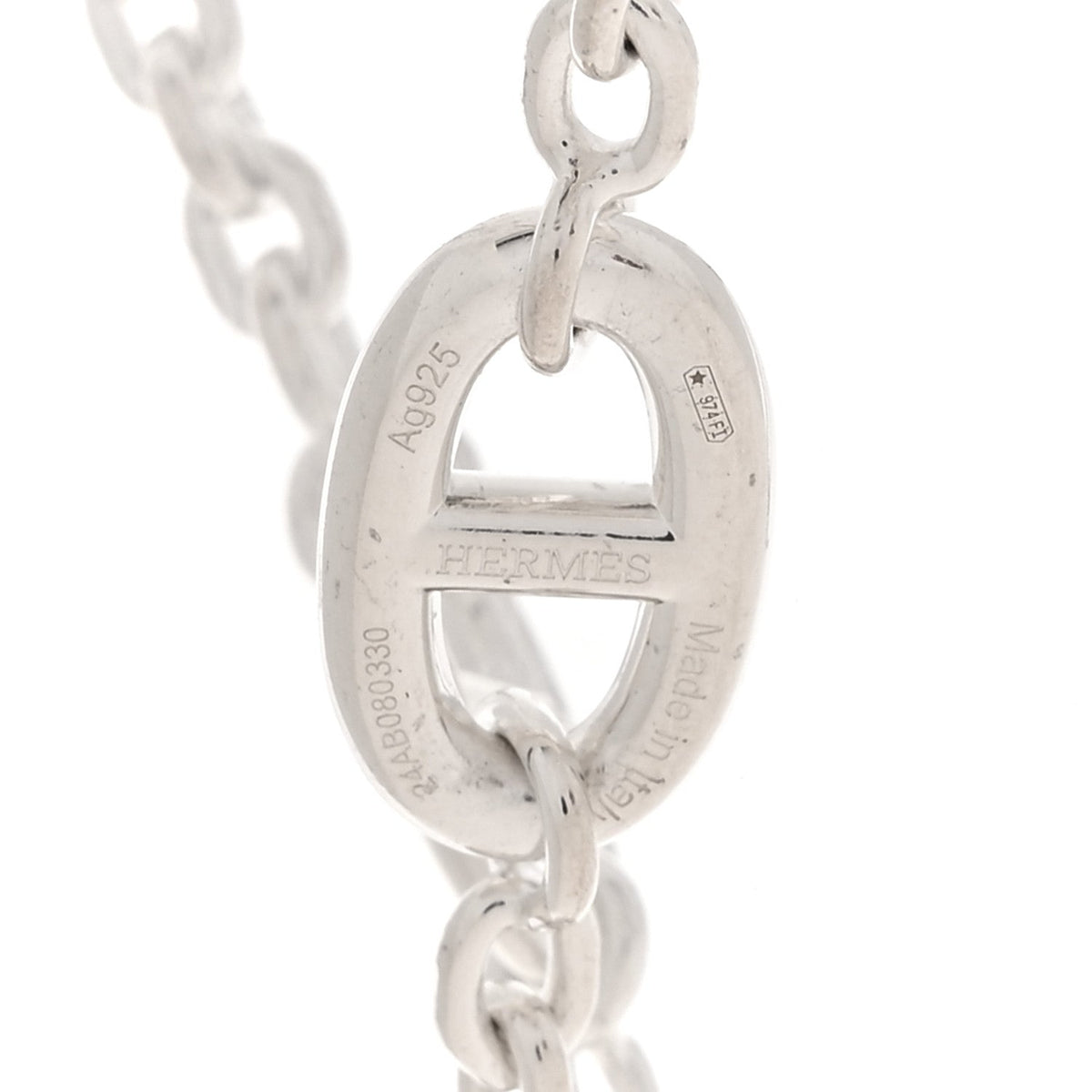 Hermes Sterling Silver Farandole Necklace 120