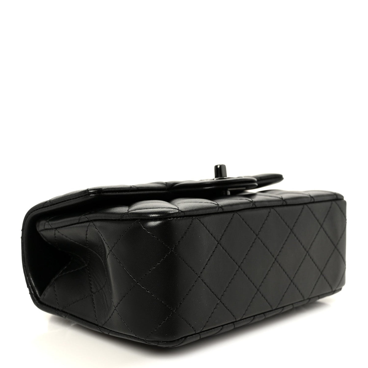 Chanel Lambskin Quilted Mini Top Handle Rectangular Flap So Black 1906190