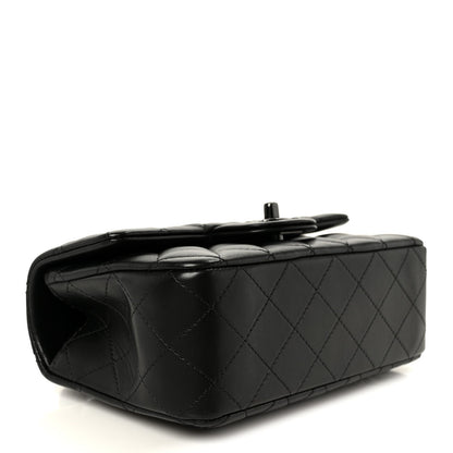 Chanel Lambskin Quilted Mini Top Handle Rectangular Flap So Black 1906190