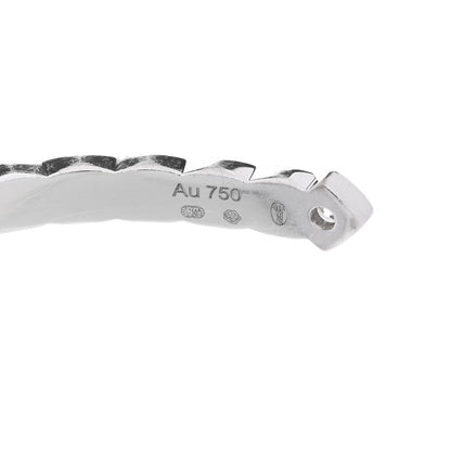 Chanel 18K White Gold Diamond Coco Crush Cuff Bracelet S