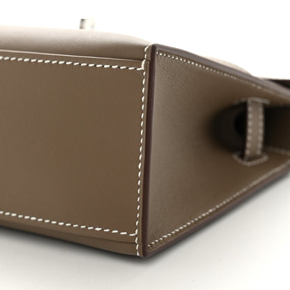 Hermès Swift Kelly Pochette Clutch Etoupe
