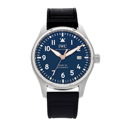 IWC Stainless Steel Rubber 40mm Pilot Mark XX Edition Le Petit Prince Automatic Watch Blue IW328221