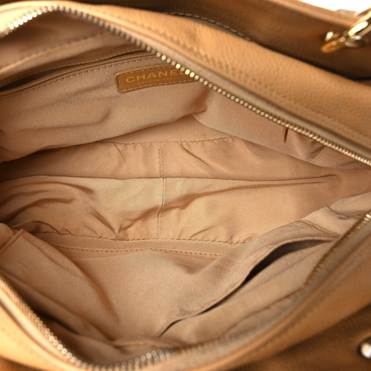 Chanel Caviar Quilted Petit Timeless Tote Beige 1985188