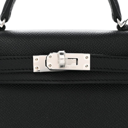 Hermes Epsom Mini Kelly Sellier 20 Black