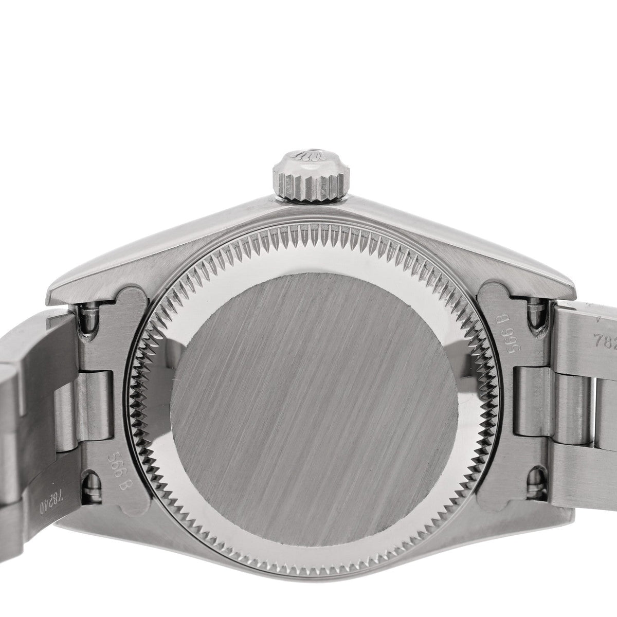 Rolex Stainless Steel 24mm Oyster Perpetual Watch Black 76080