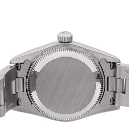 Rolex Stainless Steel 24mm Oyster Perpetual Watch Black 76080