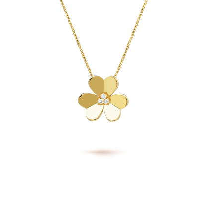 18K Gold Diamond VCA Frivole Large Pendant