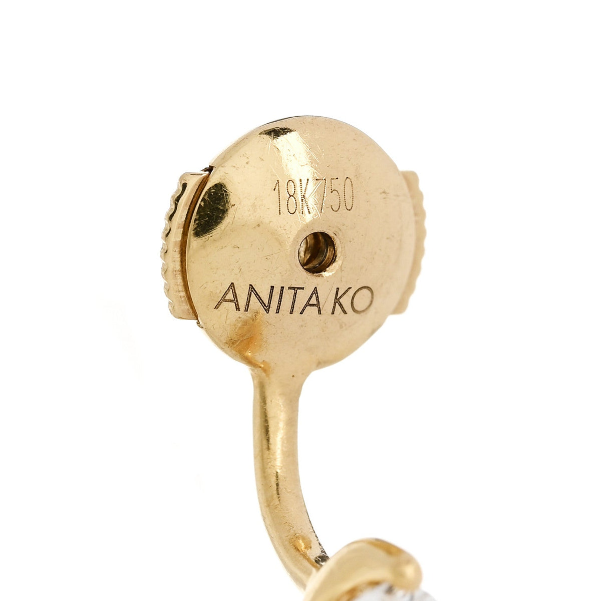 Anita Ko18K Yellow Gold Diamond Classic Round Orbit Earrings