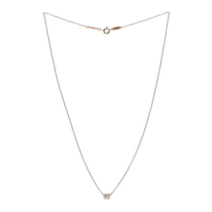 Tiffany 18K Rose Gold Diamond Elsa Peretti Pendant Necklace