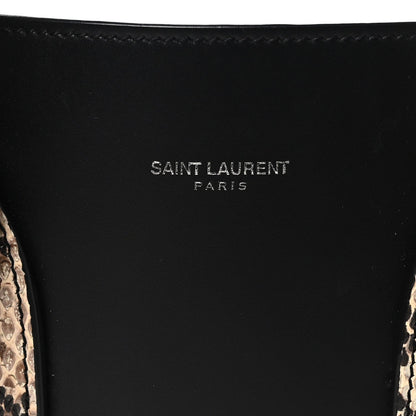 Saint Laurent Calfskin Embossed Python Small Sac De Jour Black