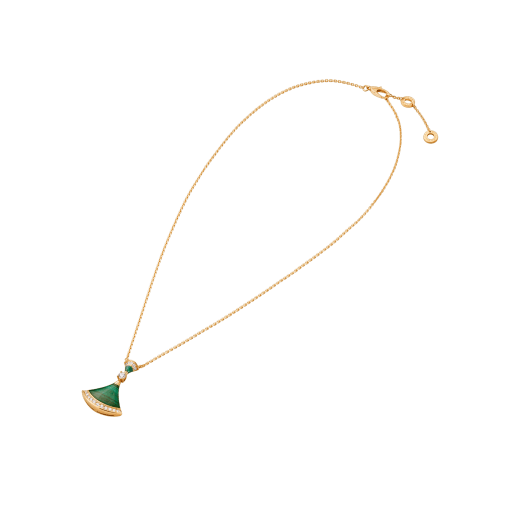 18K Rose Gold Diamond Malachite Divas' Dream Necklace