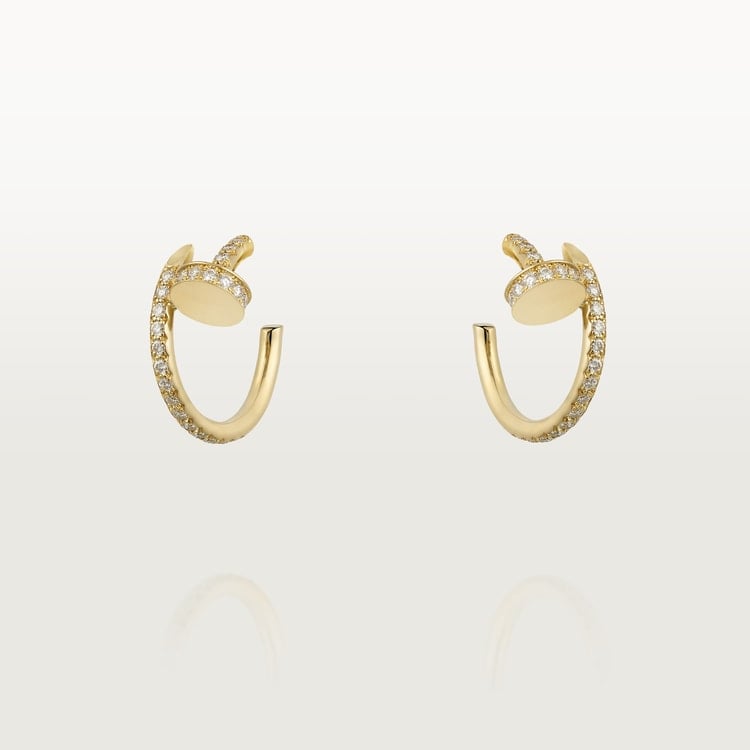 18K Gold Diamonds Cartier Juste un Clou Earrings