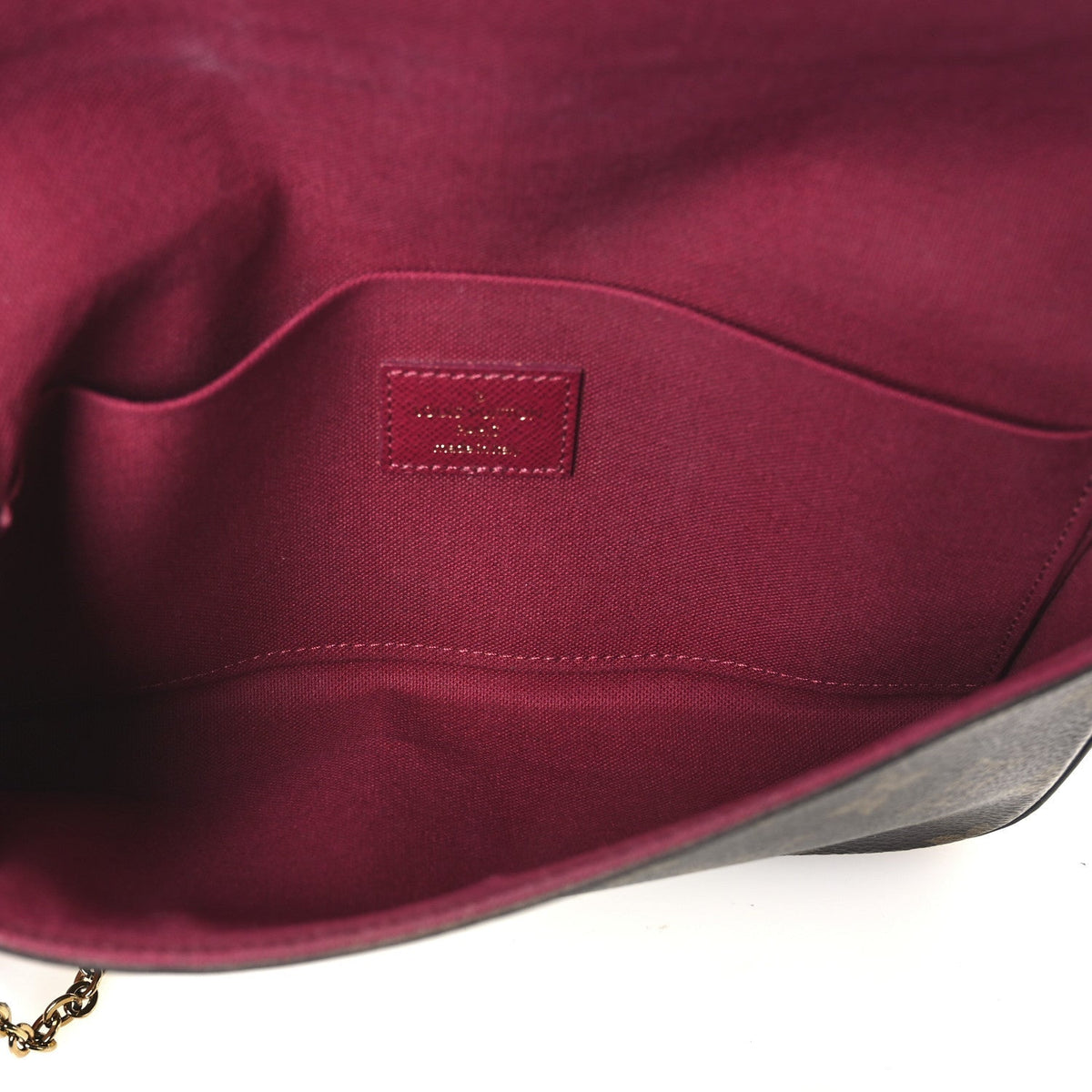 Louis Vuitton Monogram Pochette Felicie Chain Wallet Fuchsia
