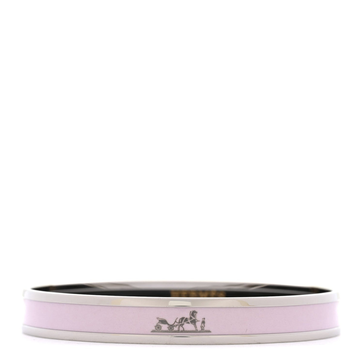 Hermes Enamel Printed Extra Narrow Bracelet 60 Pink