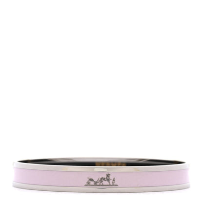 Hermes Enamel Printed Extra Narrow Bracelet 60 Pink