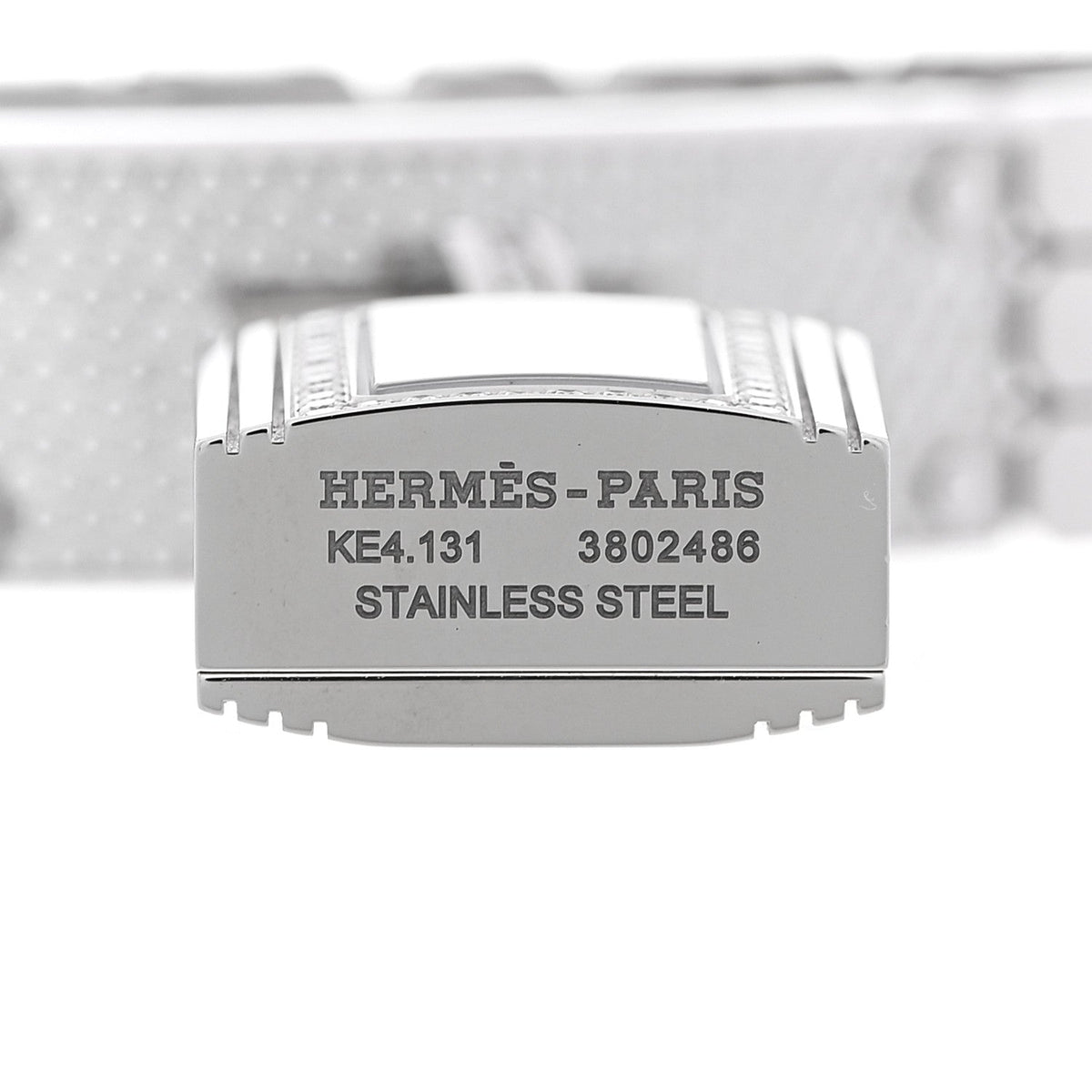 Hermes Stainless Steel Diamond Pave 16mm Kelly Watch 1937817