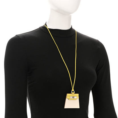Hermes Swift Monpetit Small Kelly Pendant Necklace Nata Lime