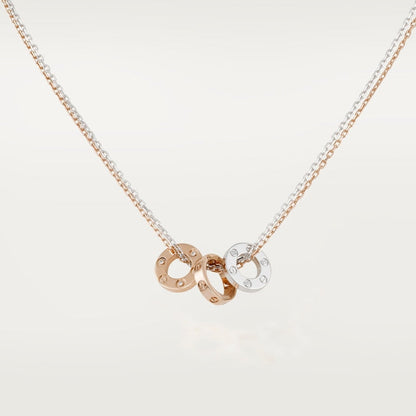 18K Gold Diamonds Cartier Love Necklace