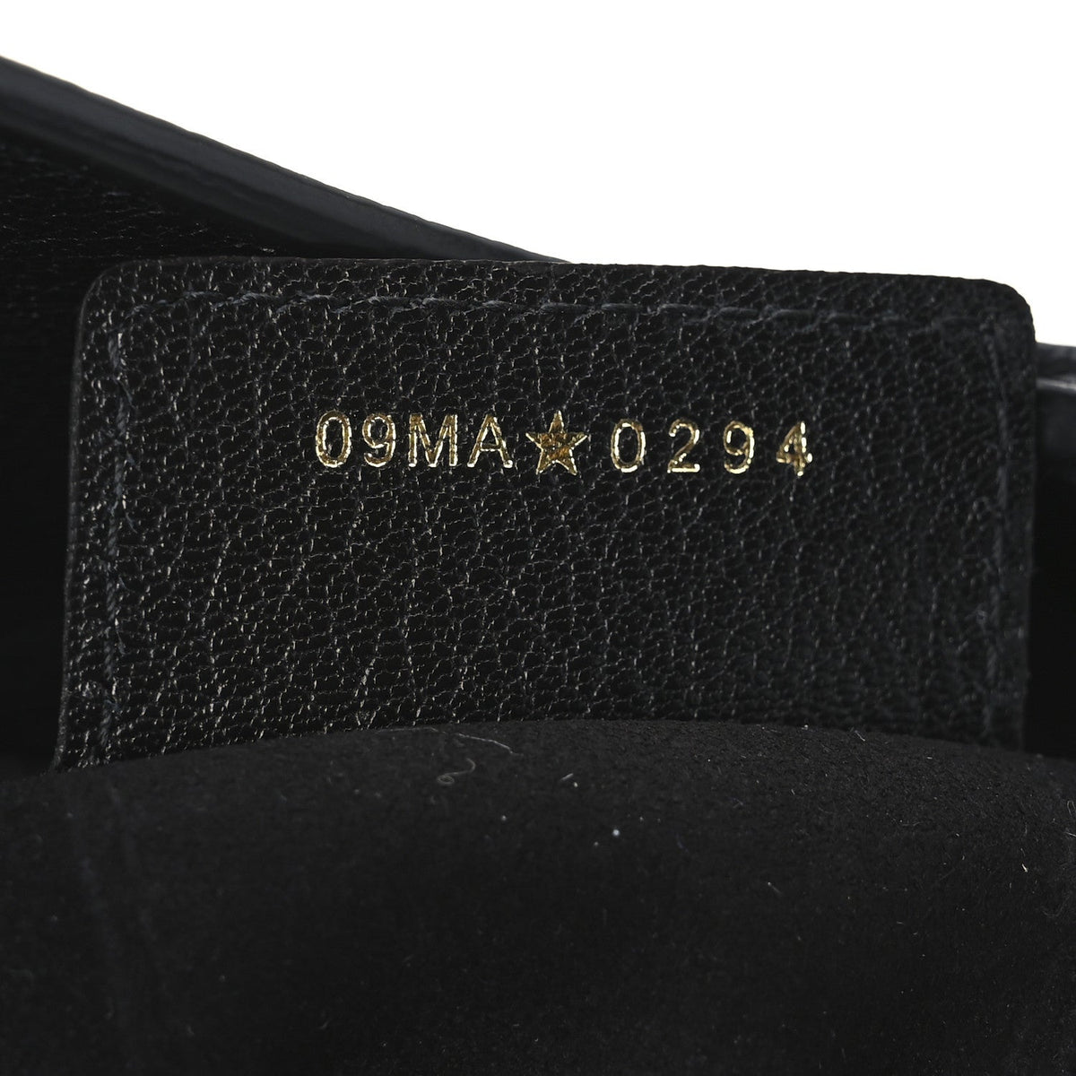 Christian Dior Shiny Goatskin Saddle Bag Black